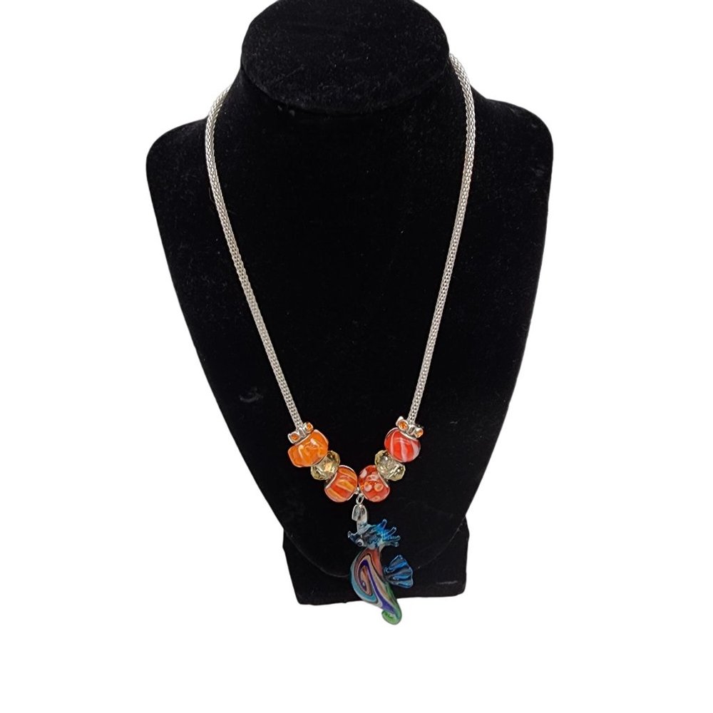 #38. custom Necklace blown Sea Horse
